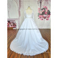 White Long Sleeve Lace Satin Elfenbein Heißer Verkauf Ballkleid